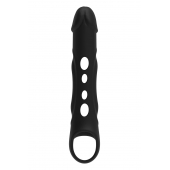 Черная насадка-удлинитель Vibrating Extender With Remote с вибрацией - Dream Toys - в Набережных Челнах купить с доставкой