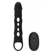 Черная насадка-удлинитель Vibrating Extender With Remote с вибрацией - Dream Toys - в Набережных Челнах купить с доставкой