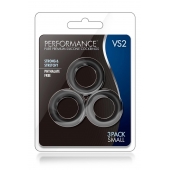 Набор из 3 черных эрекционных колец Black Small Penis Rings - Blush Novelties - в Набережных Челнах купить с доставкой