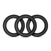 Набор из 3 черных эрекционных колец Black Small Penis Rings - Blush Novelties - в Набережных Челнах купить с доставкой