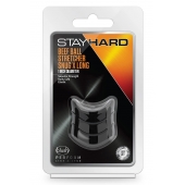 Черное эрекционное кольцо на мошонку Beef Ball Stretcher Snug X Long - Blush Novelties - в Набережных Челнах купить с доставкой