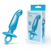 Голубая анальная пробка для массажа простаты Hither Silicone Prostate Plug - 14,3 см. - b-Vibe - в Набережных Челнах купить с доставкой