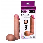 Фаллическая насадка для страпона UNICOCK 8  - 20 см. - LOVETOY (А-Полимер) - купить с доставкой в Набережных Челнах