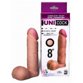 Фаллическая насадка для страпона UNICOCK 8  - 20 см. - LOVETOY (А-Полимер) - купить с доставкой в Набережных Челнах