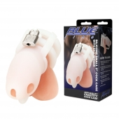 Белая клетка для пениса Silicone Small 2 in Cock Cage With Ball Divider - BlueLine - купить с доставкой в Набережных Челнах