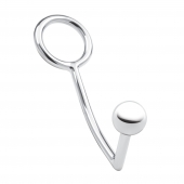 Кольцо на пенис с анальным стимулятором Stainless Steel Anal Hook   Cock Ring - BlueLine - в Набережных Челнах купить с доставкой