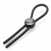 Тёмно-серое эрекционное кольцо с зажимом Again and Again Adjustable Cock Ring - Fifty Shades of Grey - в Набережных Челнах купить с доставкой