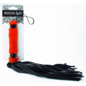 Нежная плеть с красным мехом BDSM Light - 43 см. - БДСМ Арсенал - купить с доставкой в Набережных Челнах