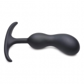 Черный массажер простаты с утяжелителями Premium Silicone Weighted Prostate Plug Medium - 16,3 см. - XR Brands - в Набережных Челнах купить с доставкой