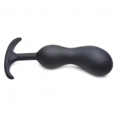 Черный массажер простаты с утяжелителями Premium Silicone Weighted Prostate Plug Large - 18,8 см. - XR Brands - в Набережных Челнах купить с доставкой