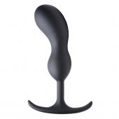 Черный массажер простаты с утяжелителями Premium Silicone Weighted Prostate Plug Large - 18,8 см. - XR Brands - в Набережных Челнах купить с доставкой