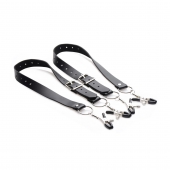 Ремни с зажимами для половых губ Spread Labia Spreader Straps with Clamps - XR Brands - купить с доставкой в Набережных Челнах