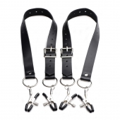 Ремни с зажимами для половых губ Spread Labia Spreader Straps with Clamps - XR Brands - купить с доставкой в Набережных Челнах