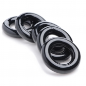 Комплект из 5 черных эрекционных колец для мошонки Ring Master Custom Ball Stretcher Kit - XR Brands - в Набережных Челнах купить с доставкой