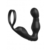 Черный вибростимулятор простаты с эрекционным кольцом Ass-Gasm Pro P-Spot Milker - Pipedream - в Набережных Челнах купить с доставкой