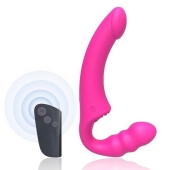 Розовый безремневой страпон Straples Strap-On Dildo - Erokay - купить с доставкой в Набережных Челнах