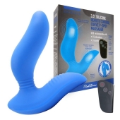 Синий вибромассажер простаты 3,5’’ Remote Control Curve P-spot Massager - 12 см. - Erokay - в Набережных Челнах купить с доставкой