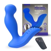 Синий вибромассажер простаты 3,5’’ Remote Control P-spot Massager - 12,5 см. - Erokay - в Набережных Челнах купить с доставкой