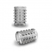Прозрачная насадка на пенис с шишечками STAY HARD COCK SLEEVE 02 CLEAR - Blush Novelties - в Набережных Челнах купить с доставкой