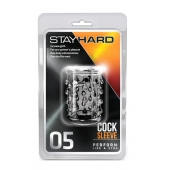 Прозрачная насадка с капельками STAY HARD COCK SLEEVE 05 CLEAR - Blush Novelties - в Набережных Челнах купить с доставкой