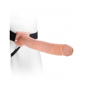 Фаллопротез телесного цвета Hollow Strap-On - 29 см. - Pipedream - купить с доставкой в Набережных Челнах