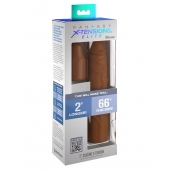 Коричневая насадка на член 2  Silicone X-tension - 20,3 см. - Pipedream - в Набережных Челнах купить с доставкой