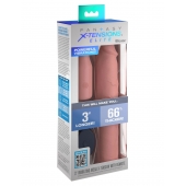 Телесная вибронасадка на член 3  Vibrating Mega X-tension with Remote - 22,9 см. - Pipedream - в Набережных Челнах купить с доставкой