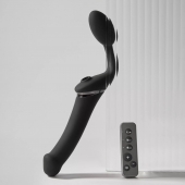 Черный безремневой вибрострапон Strap-On-Me Multi Orgasm Size XL - Strap-on-me - купить с доставкой в Набережных Челнах