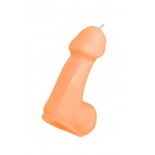Оранжевая свеча в форме пениса - 47 гр. - Pecado - купить с доставкой в Набережных Челнах