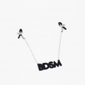 Зажимы на соски с кожаной подвеской BDSM - Crazy Handmade - купить с доставкой в Набережных Челнах