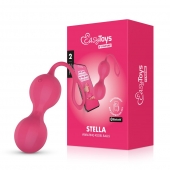 Розовые интерактивные вагинальные виброшарики Stella - Easy toys