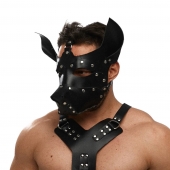 Черная кожаная маска «Собака» - Crazy Handmade - купить с доставкой в Набережных Челнах