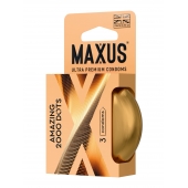 Точечные презервативы MAXUS 2000 Amazing Dots с железным кейсом - 3 шт. - Maxus - купить с доставкой в Набережных Челнах