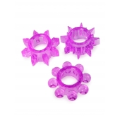 Набор из 3 лиловых эрекционных колец различной формы - Erowoman-Eroman - в Набережных Челнах купить с доставкой