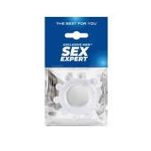 Прозрачное эрекционное кольцо со стимулирующими шариками - Sex Expert - в Набережных Челнах купить с доставкой