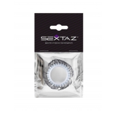 Эластичное эрекционное колечко с черными «ресничками» - Sextaz - в Набережных Челнах купить с доставкой