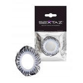 Эластичное эрекционное колечко с черными «ресничками» - Sextaz - в Набережных Челнах купить с доставкой