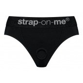 Черные трусики для насадок Heroine Lingerie Harness - size XL - Strap-on-me - купить с доставкой в Набережных Челнах
