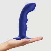 Синяя насадка-стимулятор Strap-On-Me Tapping Dildo Wave - Strap-on-me - купить с доставкой в Набережных Челнах