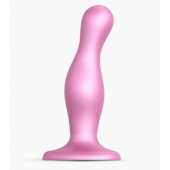 Розовая насадка Strap-On-Me Dildo Plug Curvy size M - Strap-on-me - купить с доставкой в Набережных Челнах