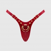 Красный пояс для фиксации насадок Strap-On-Me Leatherette Harness Fabulous - Strap-on-me - купить с доставкой в Набережных Челнах