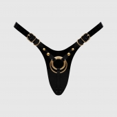 Черный пояс для фиксации насадок Strap-On-Me Leatherette Harness Fabulous - Strap-on-me - купить с доставкой в Набережных Челнах