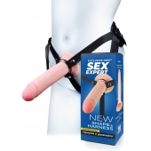 Мужской полый страпон на регулируемых ремешках - 22 см. - Sex Expert - купить с доставкой в Набережных Челнах