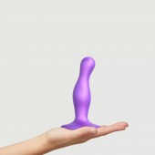 Фиолетовая насадка Strap-On-Me Dildo Plug Curvy size S - Strap-on-me - купить с доставкой в Набережных Челнах