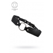 Черный кожаный чокер-ошейник со скруглёнными углами - Pecado - купить с доставкой в Набережных Челнах