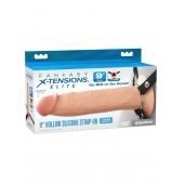 Телесный пустотелый фаллопротез 9’’ Hollow Silicone Strap-On - 24,1 см. - Pipedream - купить с доставкой в Набережных Челнах