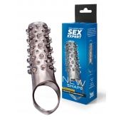 Дымчатая насадка на пенис с шипами и выпуклостями - 12 см. - Sex Expert - в Набережных Челнах купить с доставкой