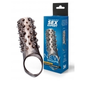 Дымчатая насадка на пенис с шипами и выпуклостями - 12,5 см. - Sex Expert - в Набережных Челнах купить с доставкой
