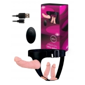 Женский страпон с 3 насадками и вибрацией - Erowoman-Eroman - купить с доставкой в Набережных Челнах