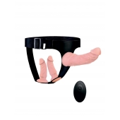 Женский страпон с 3 насадками и вибрацией - Erowoman-Eroman - купить с доставкой в Набережных Челнах